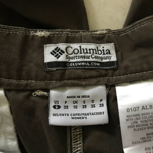 Columbia ankle length ATHLETIC ISSUE capris sz S - Picture 2 of 6